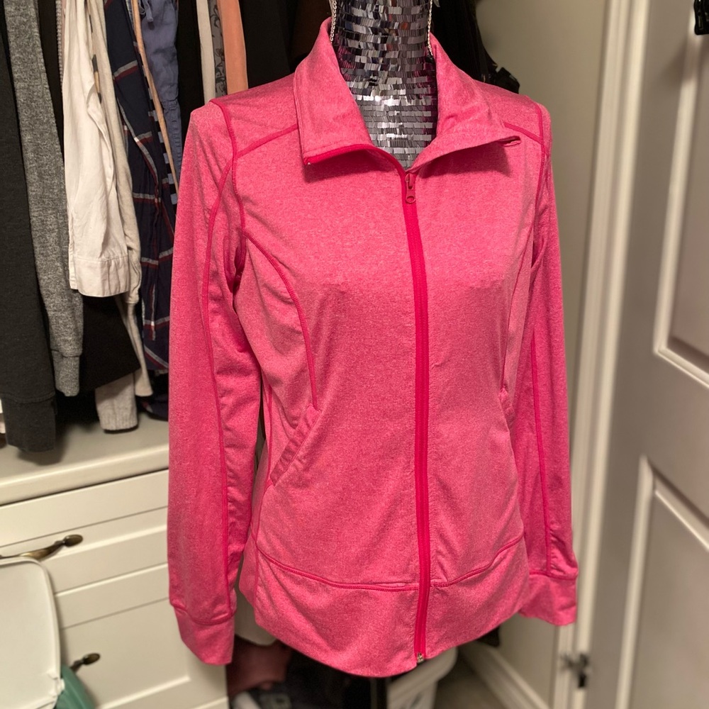 2/$25 CAMPUS CREW pink zip up jacket- large